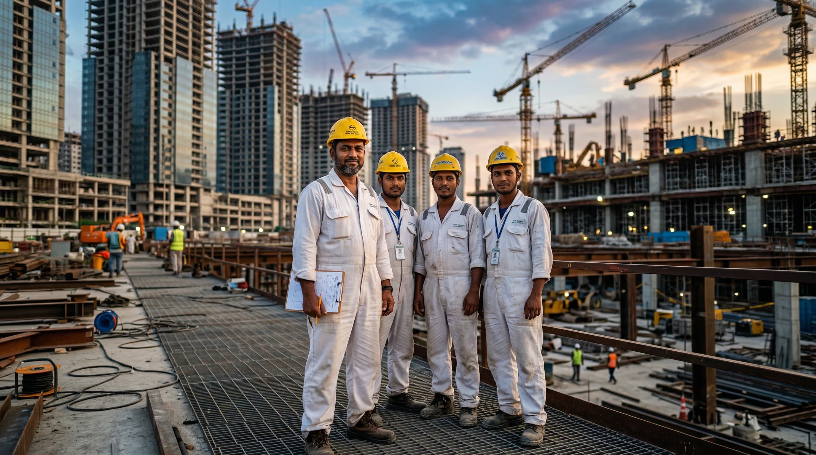 Строительные и производственные рабочие из Бангладеш